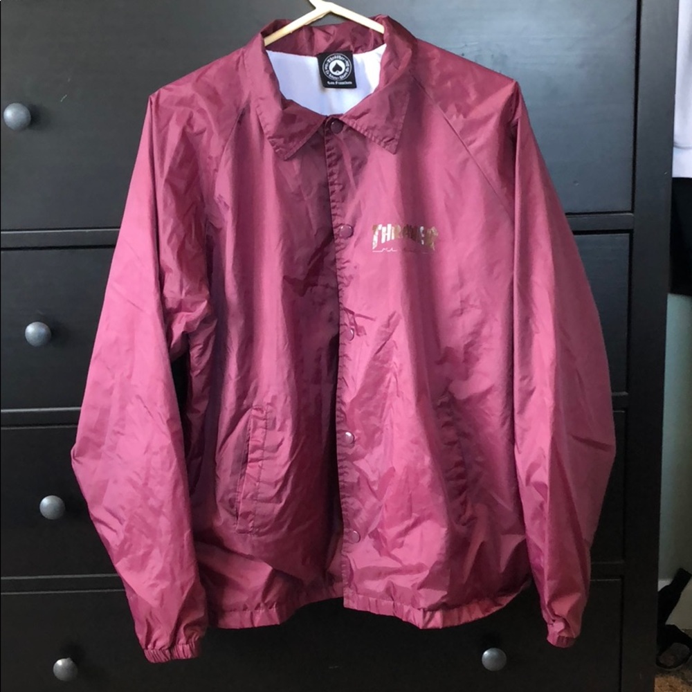 Thrasher pentagram coach jacket.